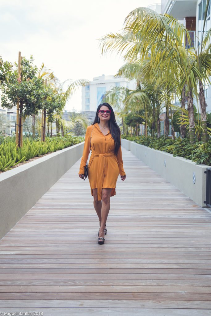 Lisa Caprelli walking outdoors